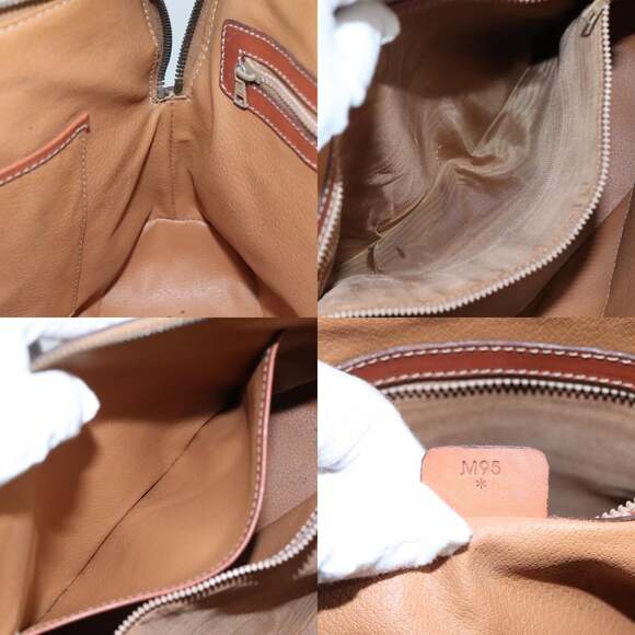 CELINE Macadam Canvas Hand Bag Pvc Leather Brown - Picture 12 of 12